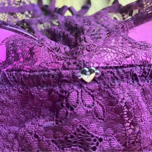 Victoria Secret Pink High Neck Lace Push up Bralette - Picture 7 of 10